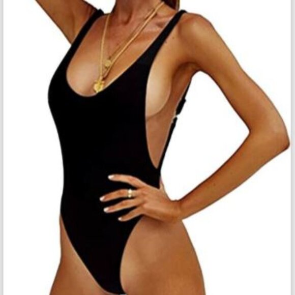 Prettygarden Women'S One Piece Halter Straps U Neck Backness Swimsuits Small - Picture 1 of 1